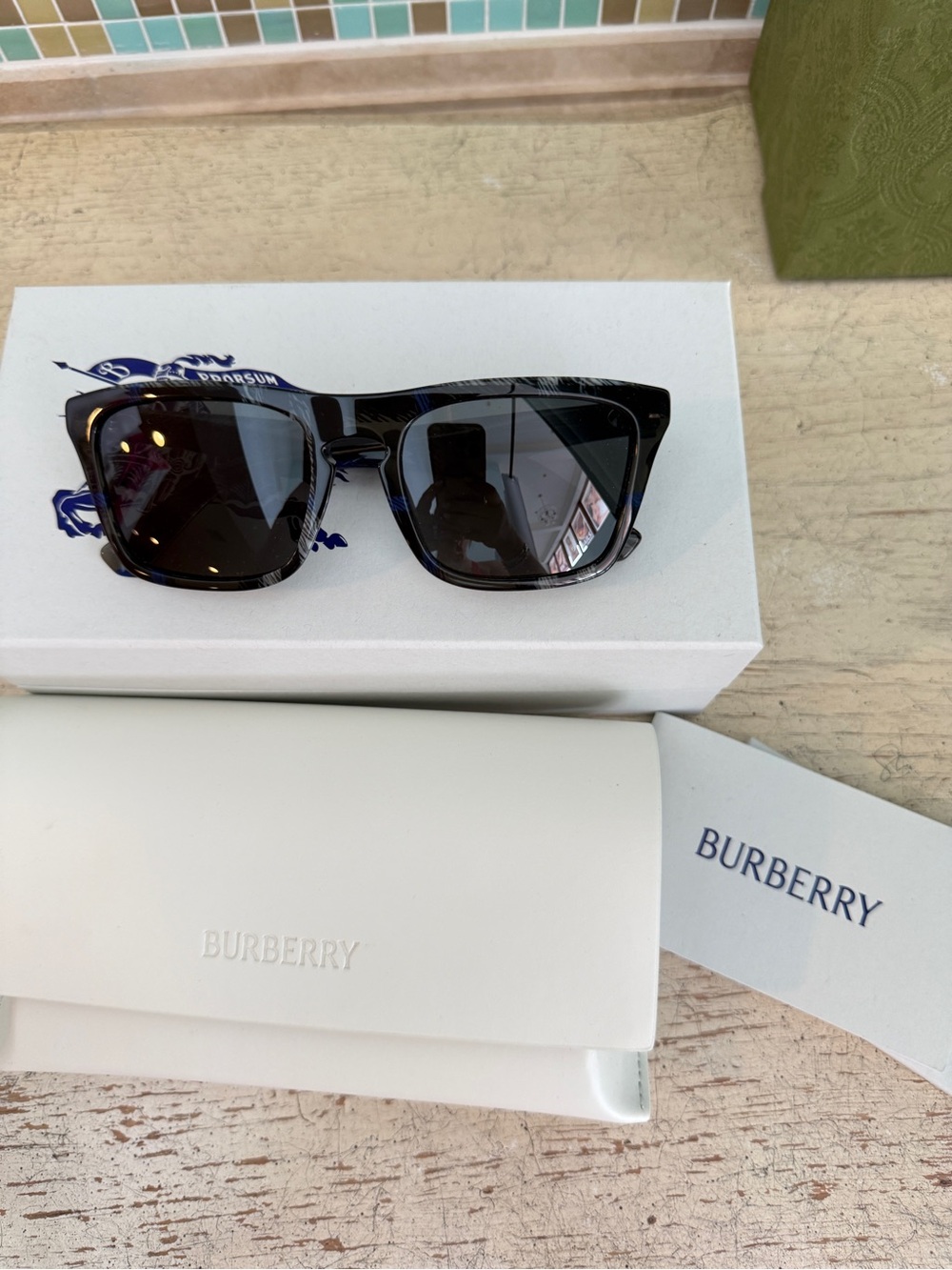 Burberry Black Square-Edge Men’s Sunglasses brand new in box